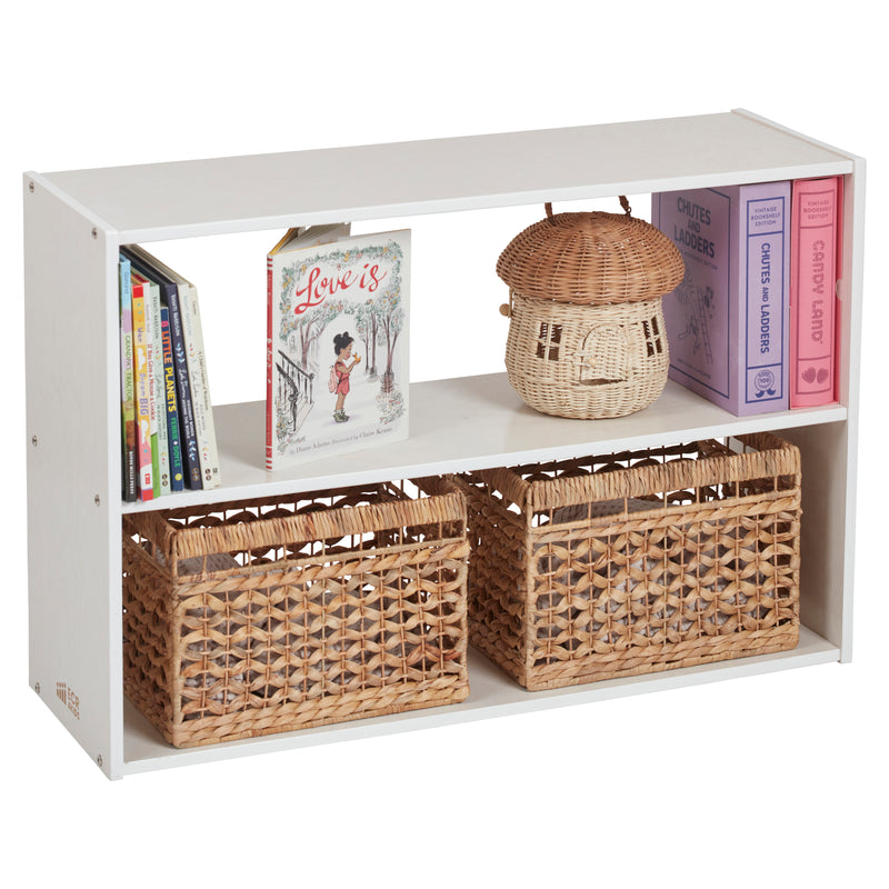 Streamline 2-Shelf Storage Cabinet without Back 24in High, Double-Sided