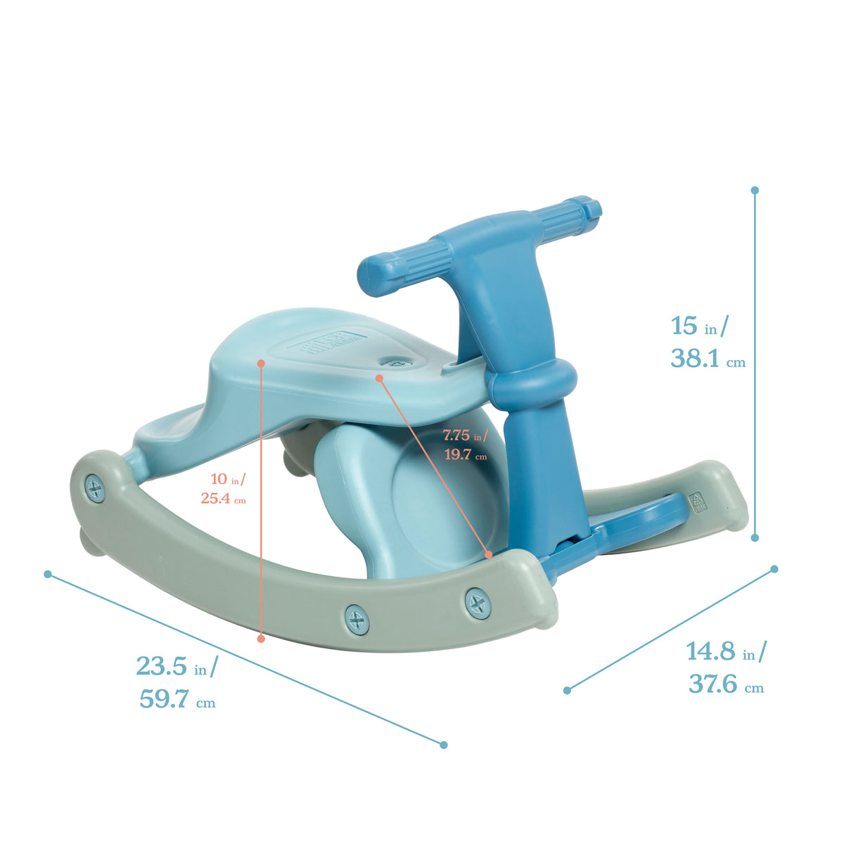 Sit-N-Rock, Two-in-One Chair and Rocker for Kids and Toddlers, Indoor/