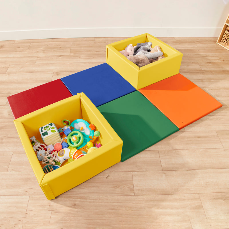 Play Patch Activity Mat and Toy Bins, Beginner Playset, 6-Piece