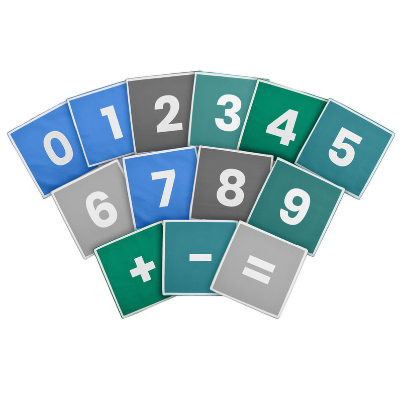 Hop to It Math Mats, Hopscotch Game, Foam Number Tiles, 13-Piece
