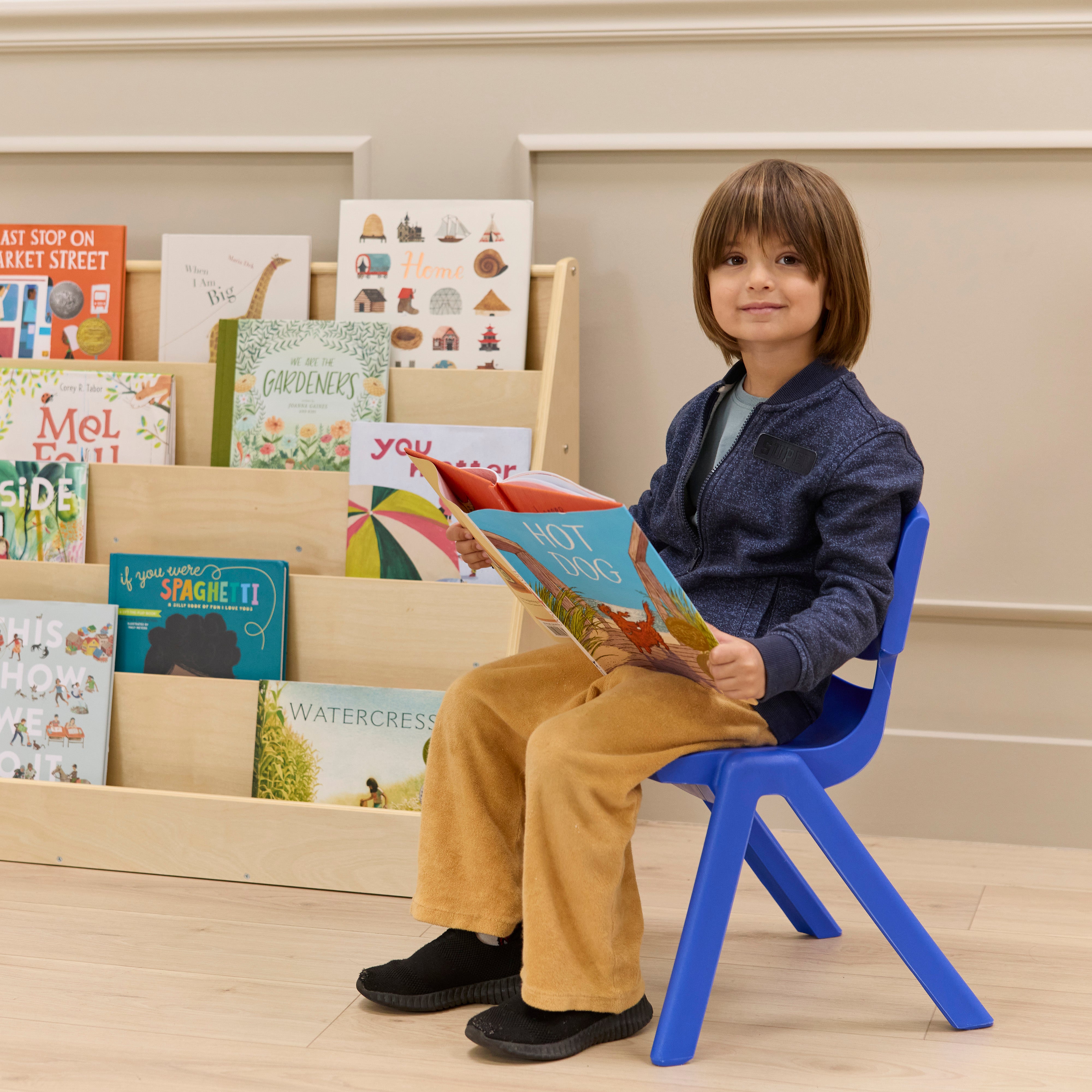 Stackable School Chairs, 12in Seat Height, 10-Pack