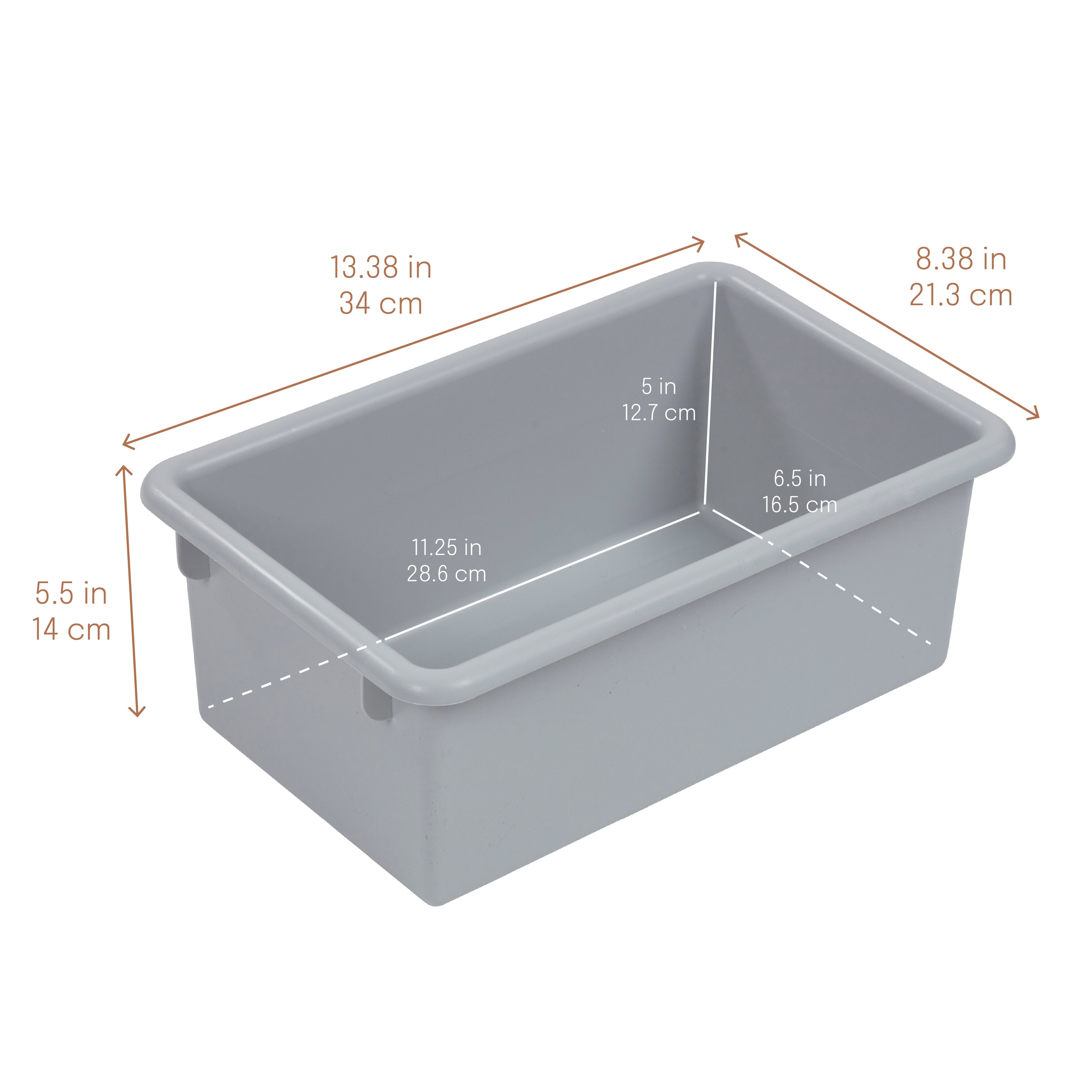 Cubby Storage Bins with Non-Snap Lids, 10-Piece