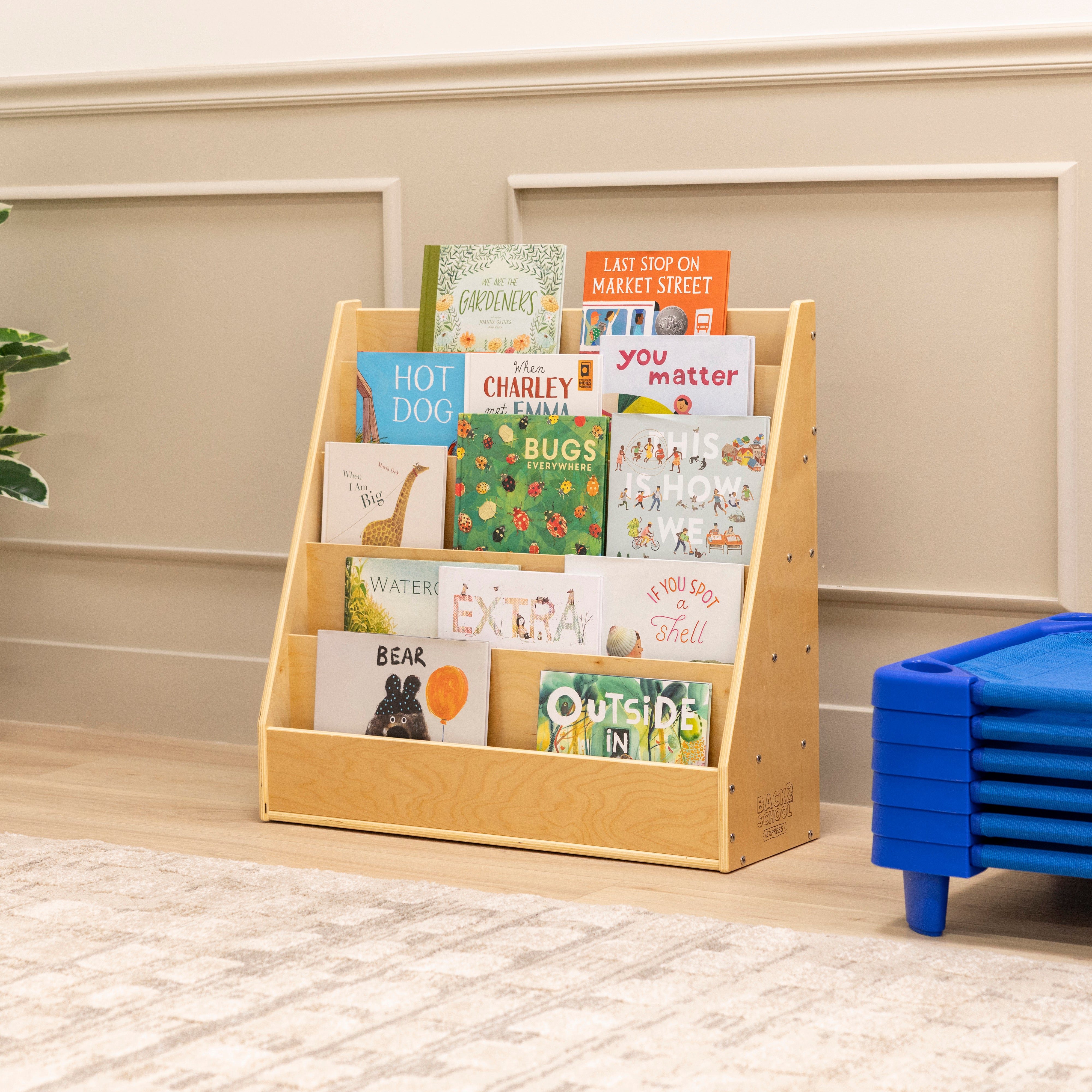 Sleekline 5-Tier Double-Sided Book Display with Storage