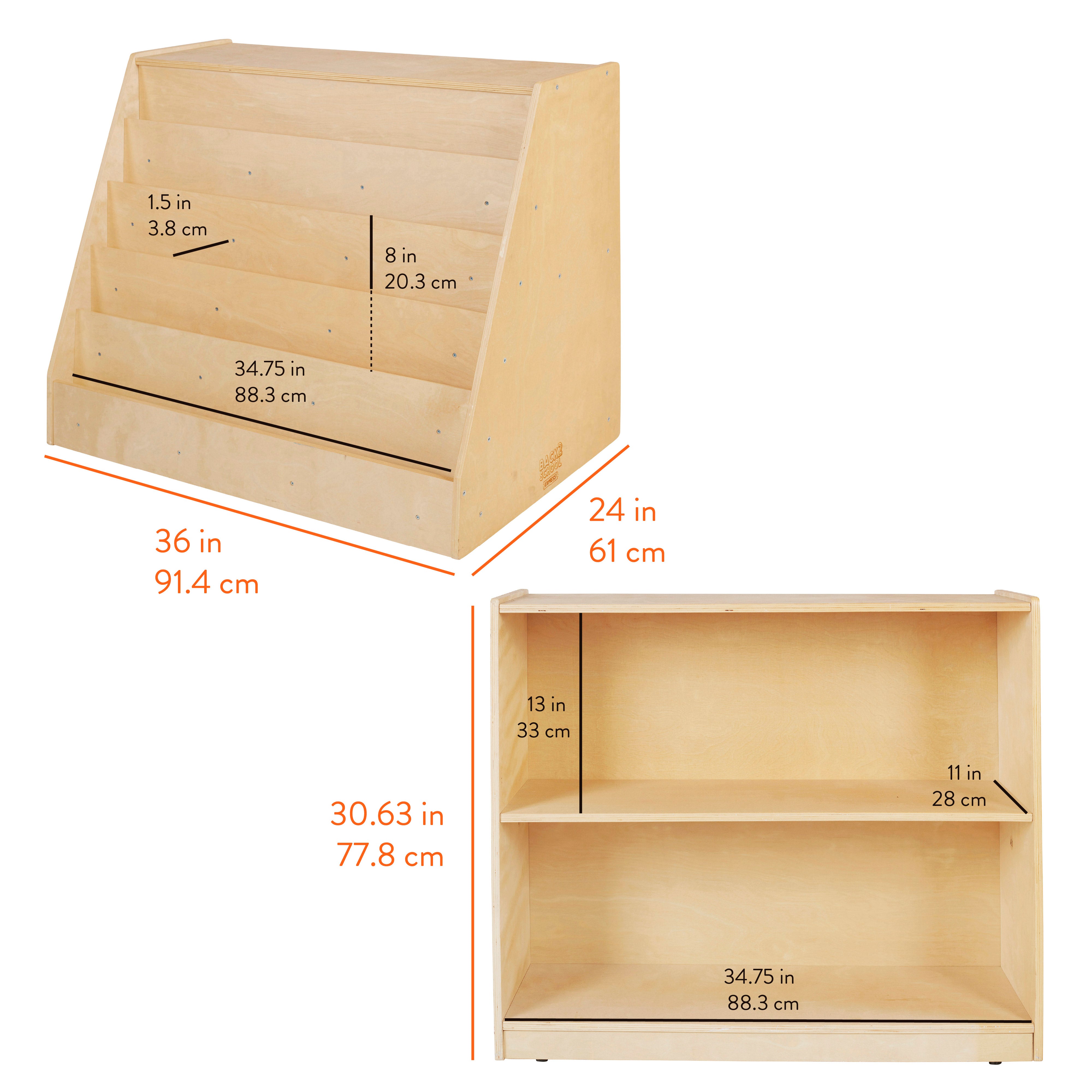 5-Tier Mobile Double-Sided Book Shelf with Storage