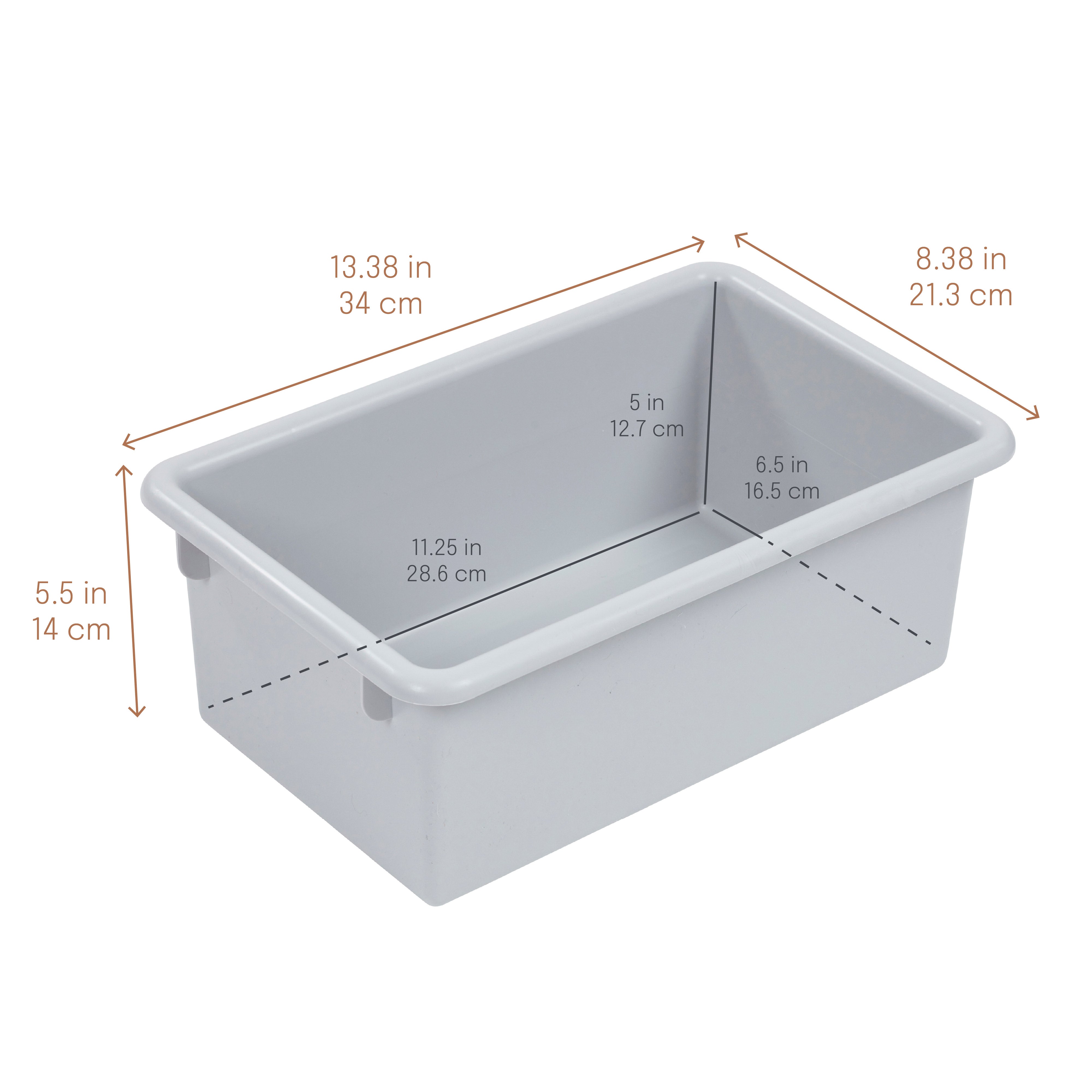 Cubby Storage Bins with Non-Snap Lids, 10-Piece