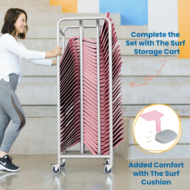 The Surf Portable Lap Desk, Kids Floor Desk, One-Piece Writing Table, Flexible Seating, 10-Pack