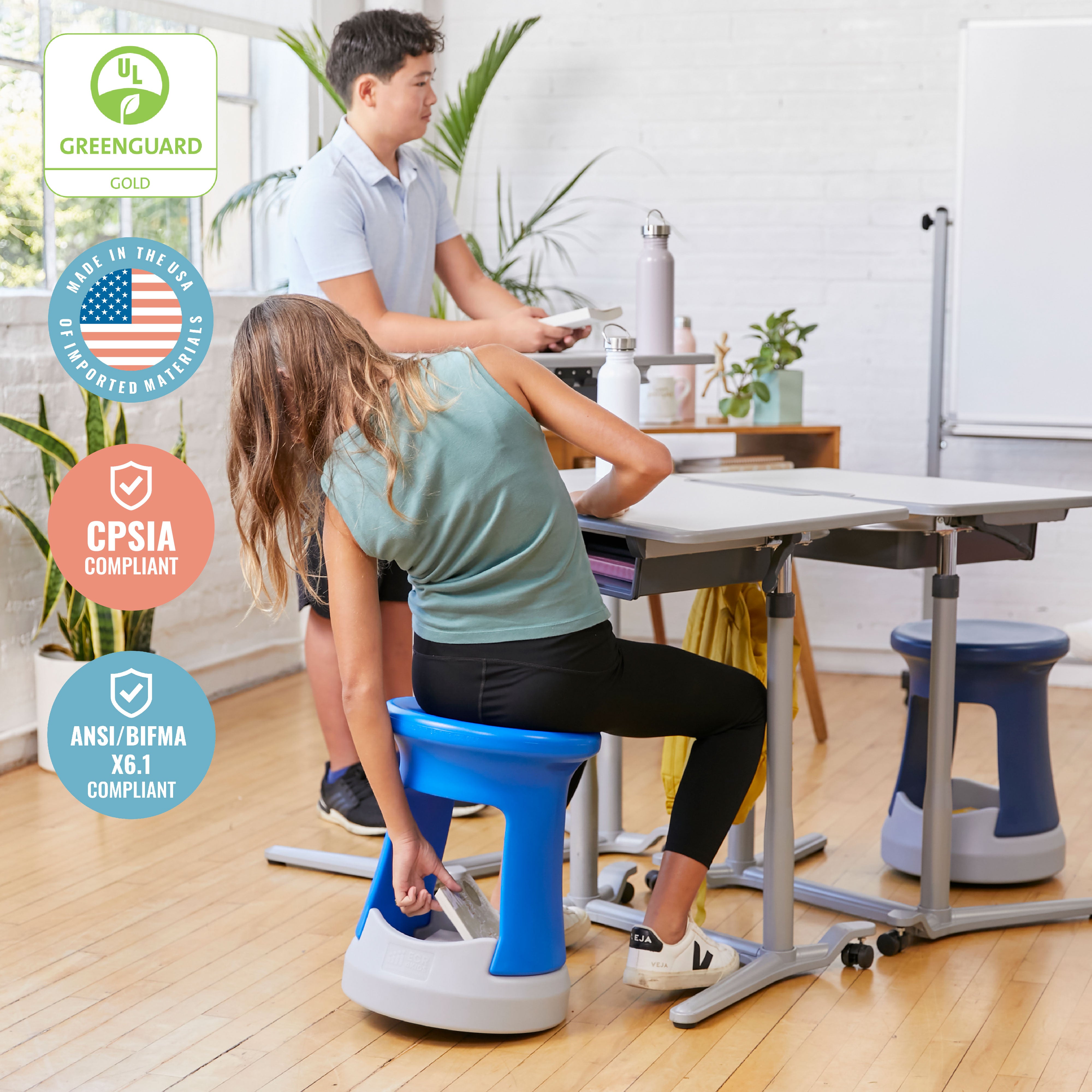 Storage Wobble Stool, 18in Seat Height