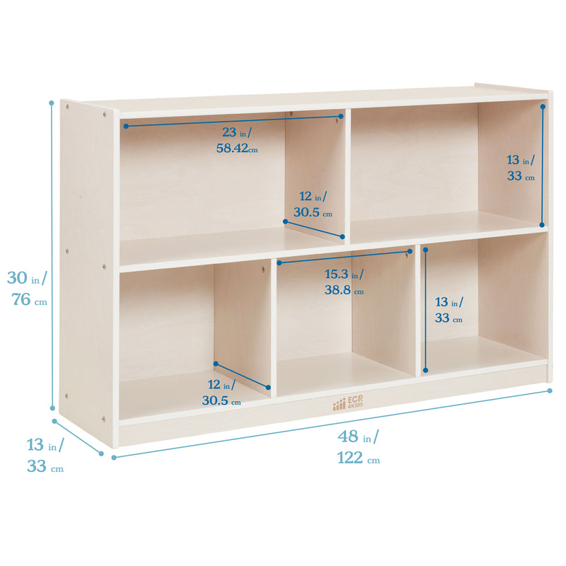 5-Compartment Mobile Storage Cabinet, 30in High