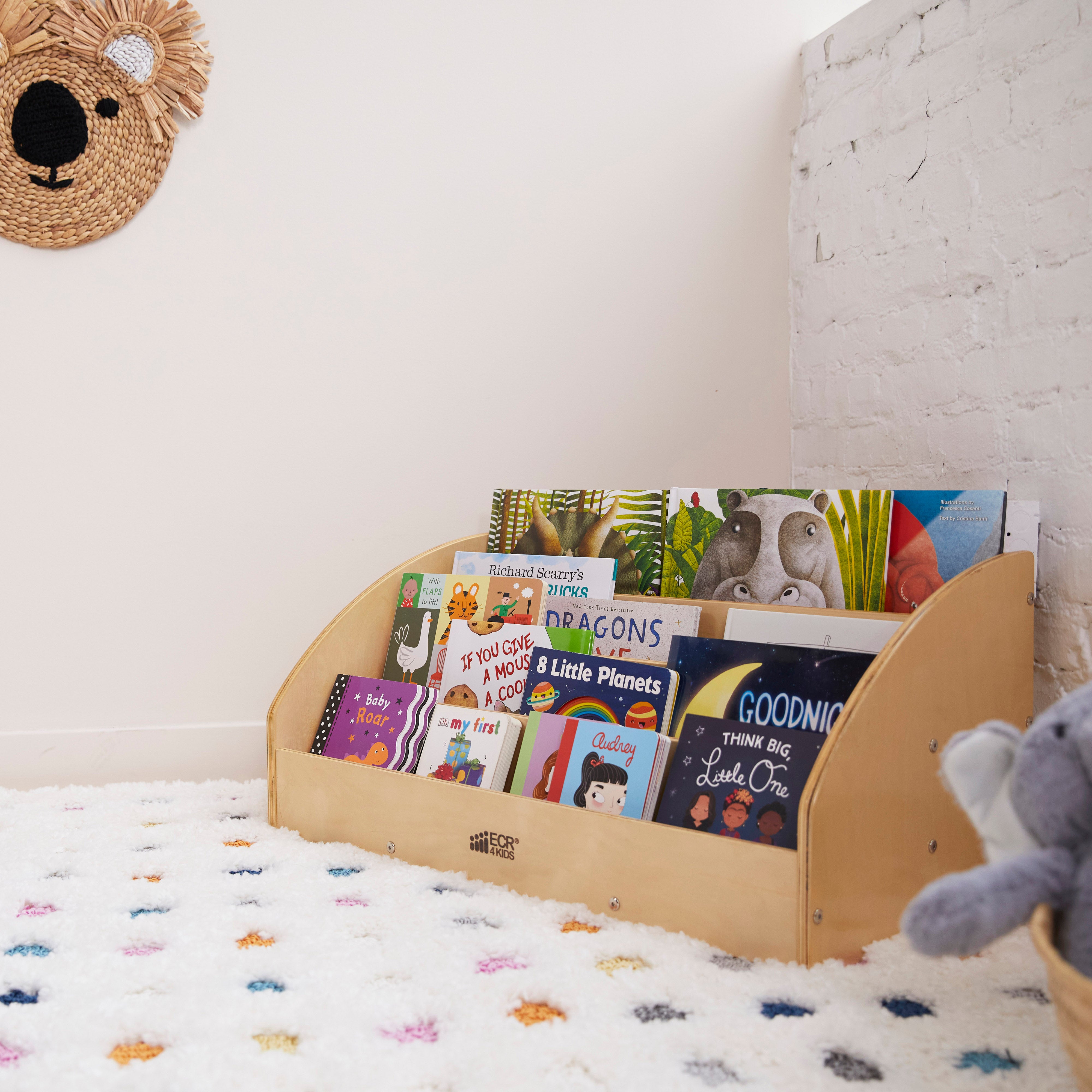Infant Cozy Reading Corner Package with Book Display, Sit-Up Support Ring and Rocking Chair