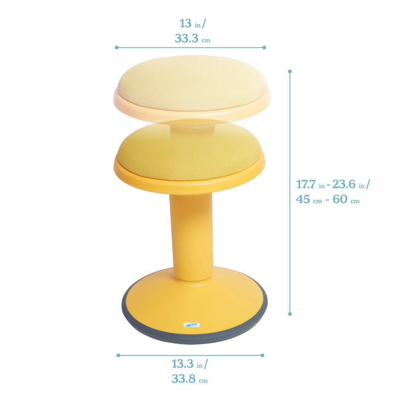 Sitwell Wobble Stool with Cushion, Adjustable Height, Active Seating