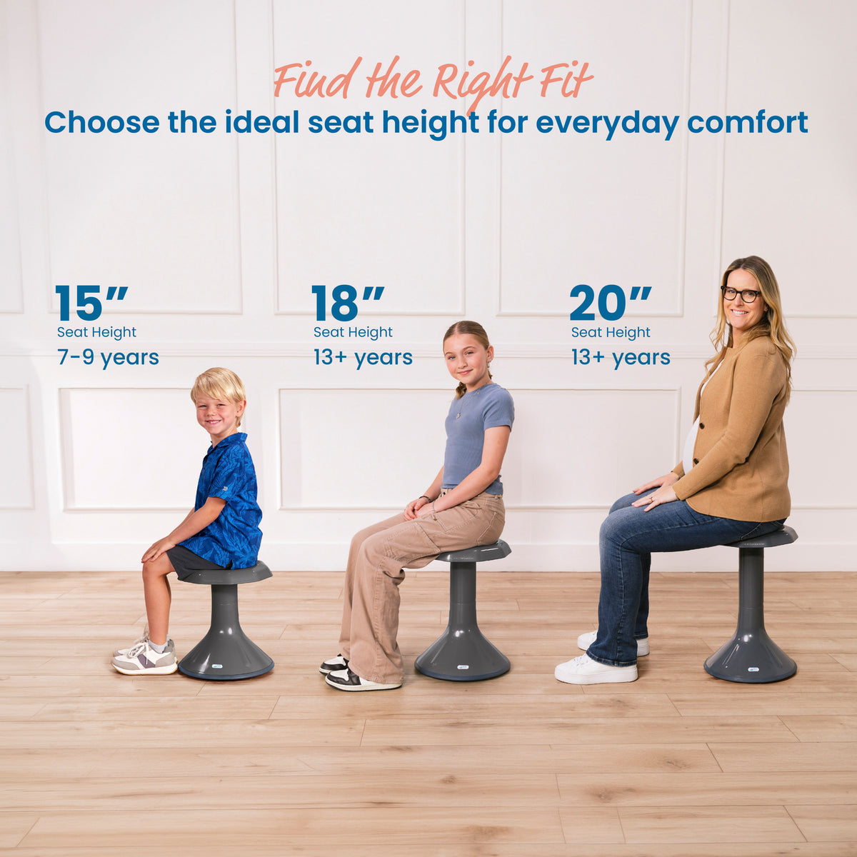 ACE Active Core Engagement Wobble Stool, 18in Seat Height