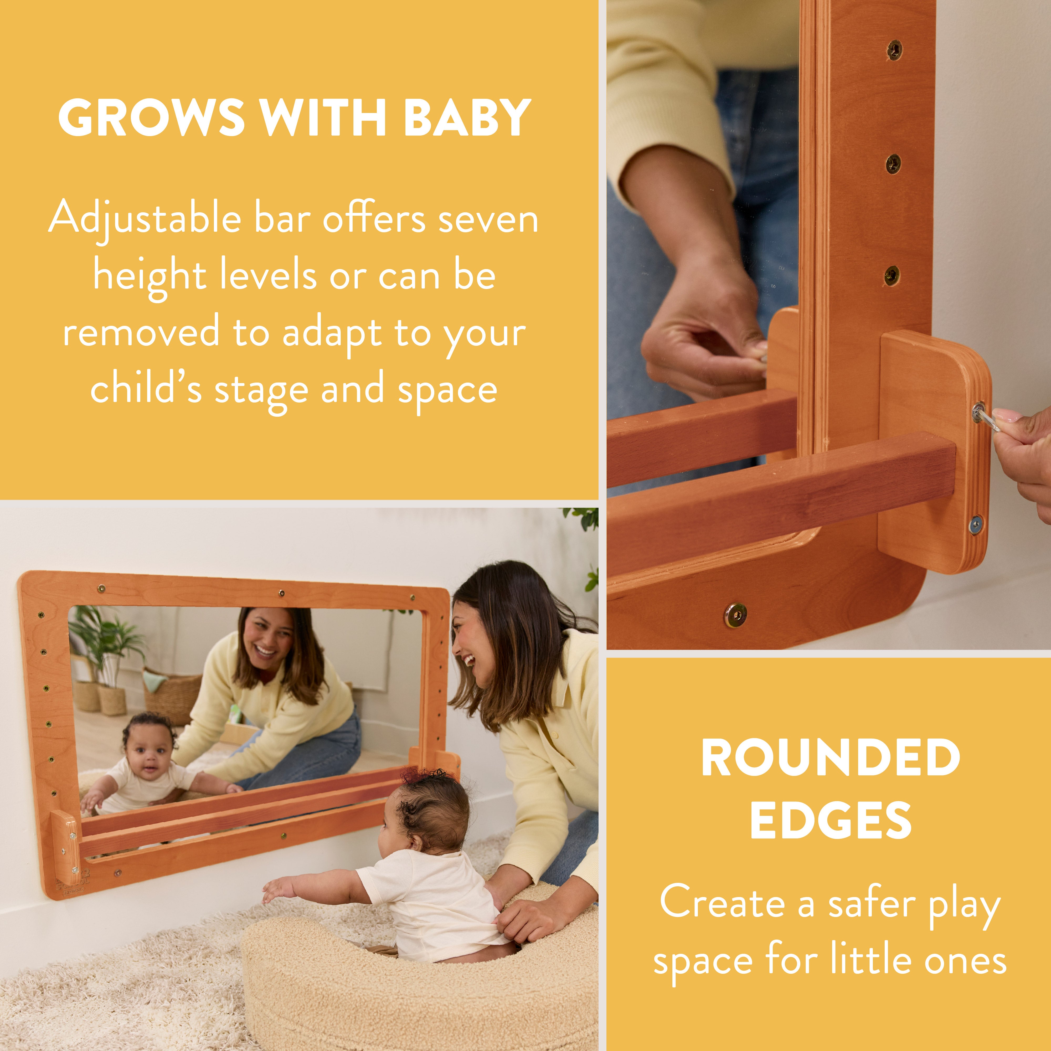 Balance & Coordination Wall Mirror with Bar