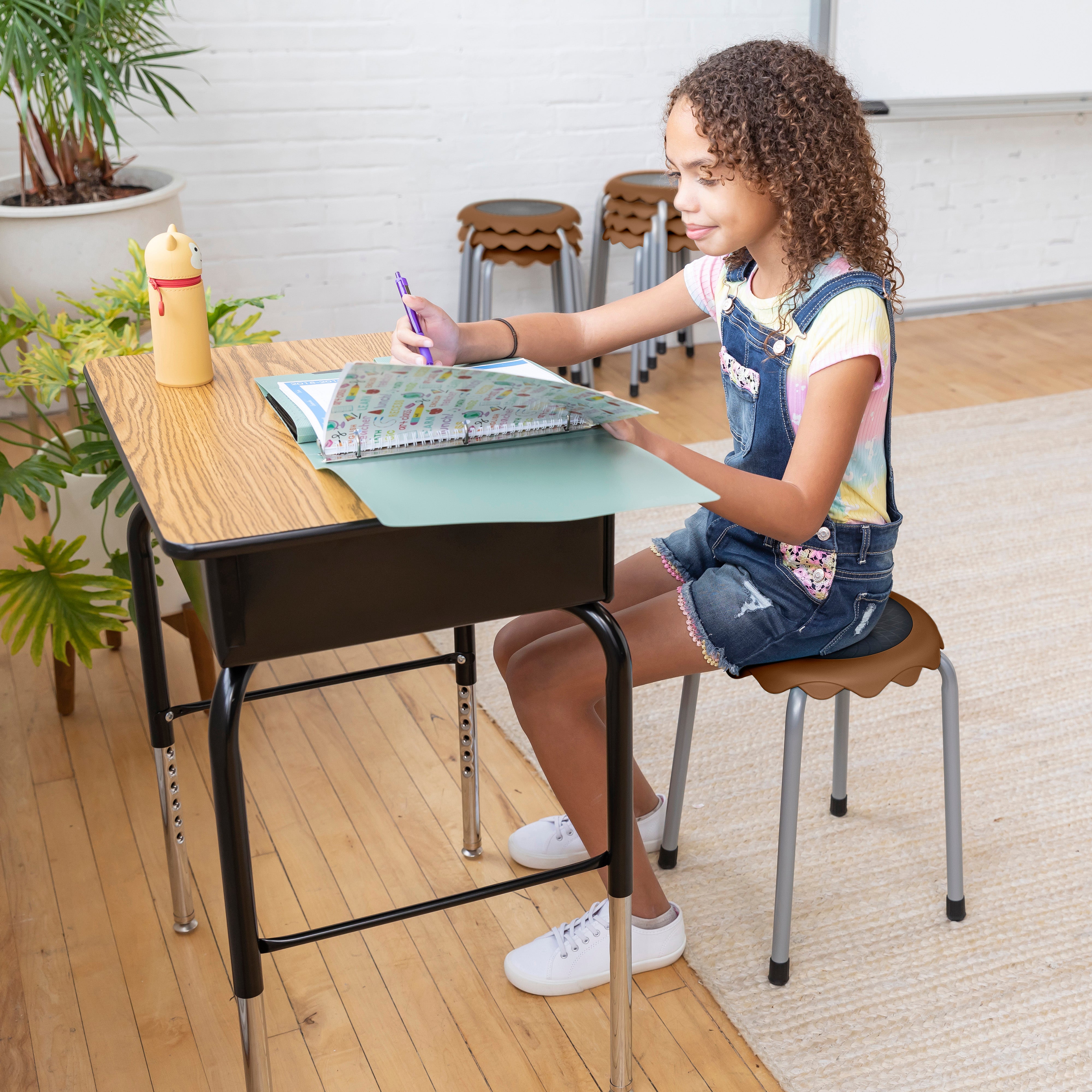 Daisy Stackable Stool with Glides Seating Set, 8-Piece
