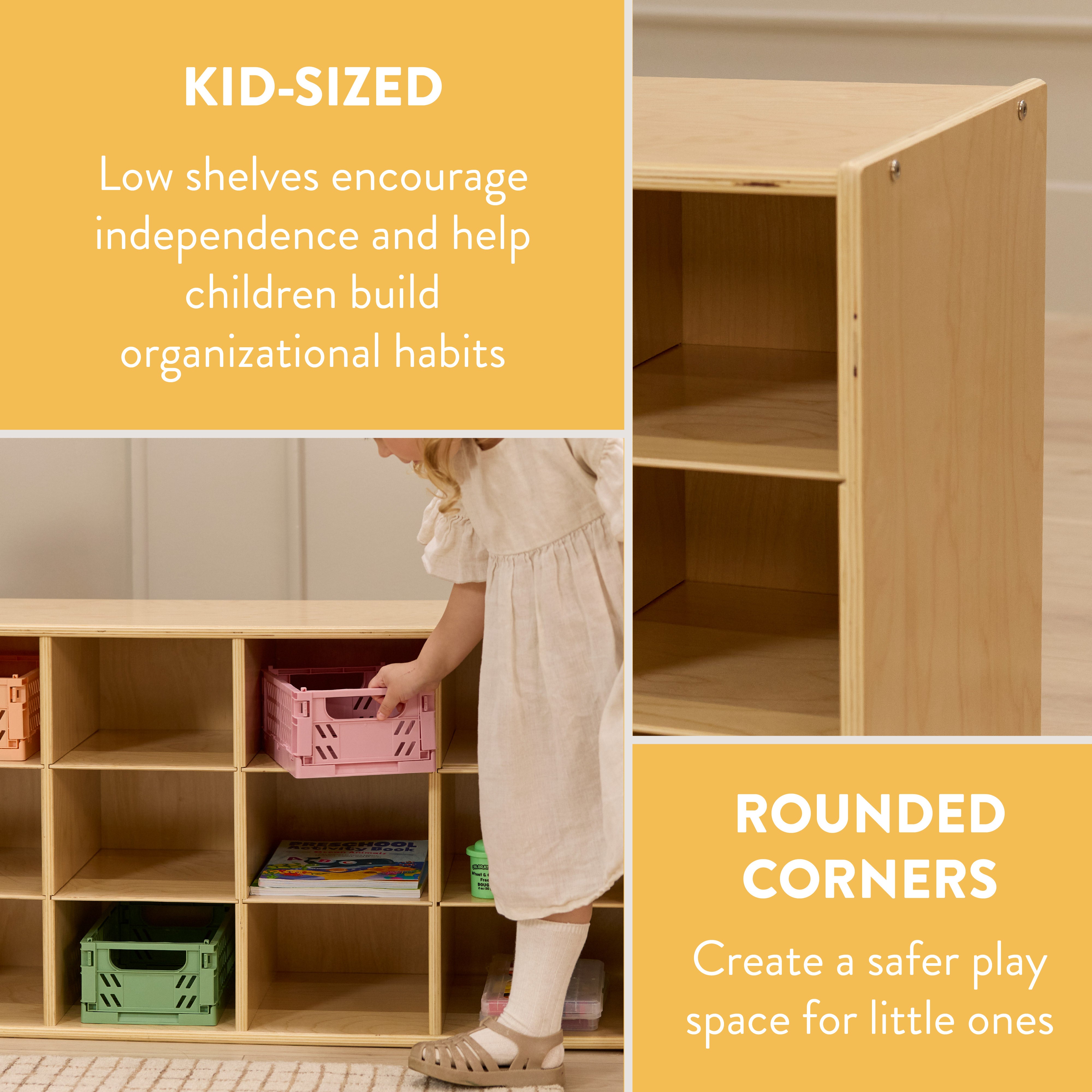 Sleekline 15-Compartment Cubby Storage Cabinet, 3x5