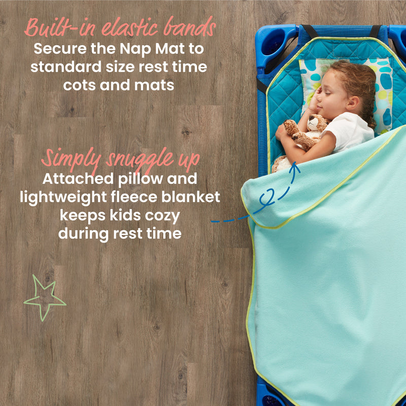 Toddler Nap Mat Companion - Portable All-in-One Preschool/Daycare Nap Bundle