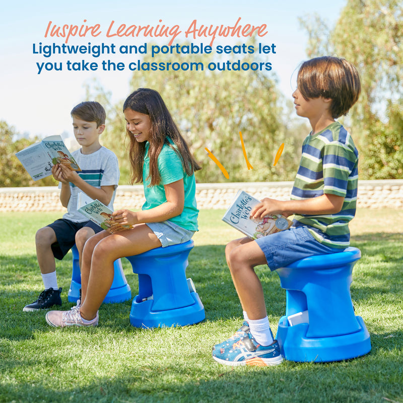 Storage Wobble Stool, Active Learning Chair, Flexible Seating, 15in Seat Height