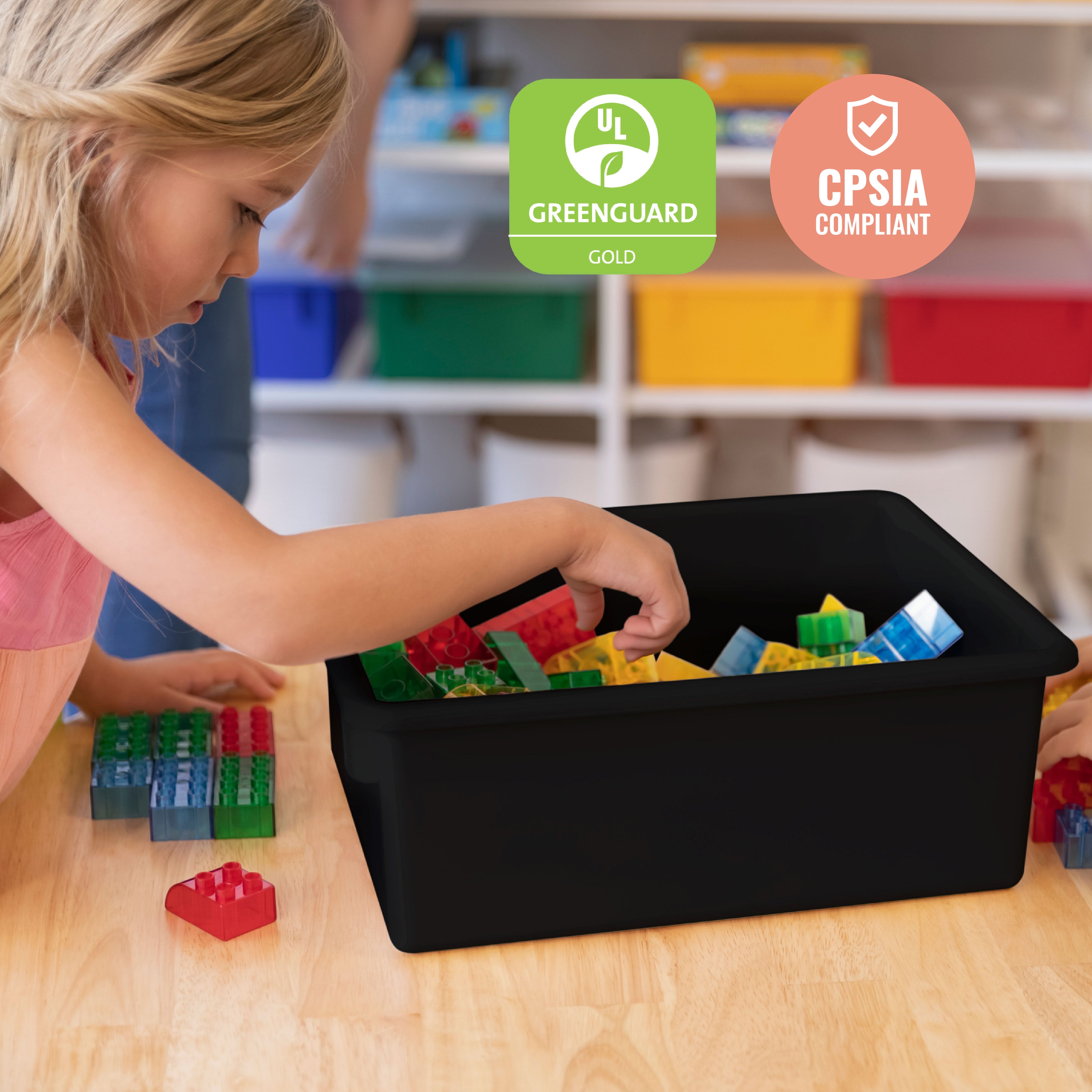 Letter Size Deep Tray with Lid, Storage Bin, 10-Piece