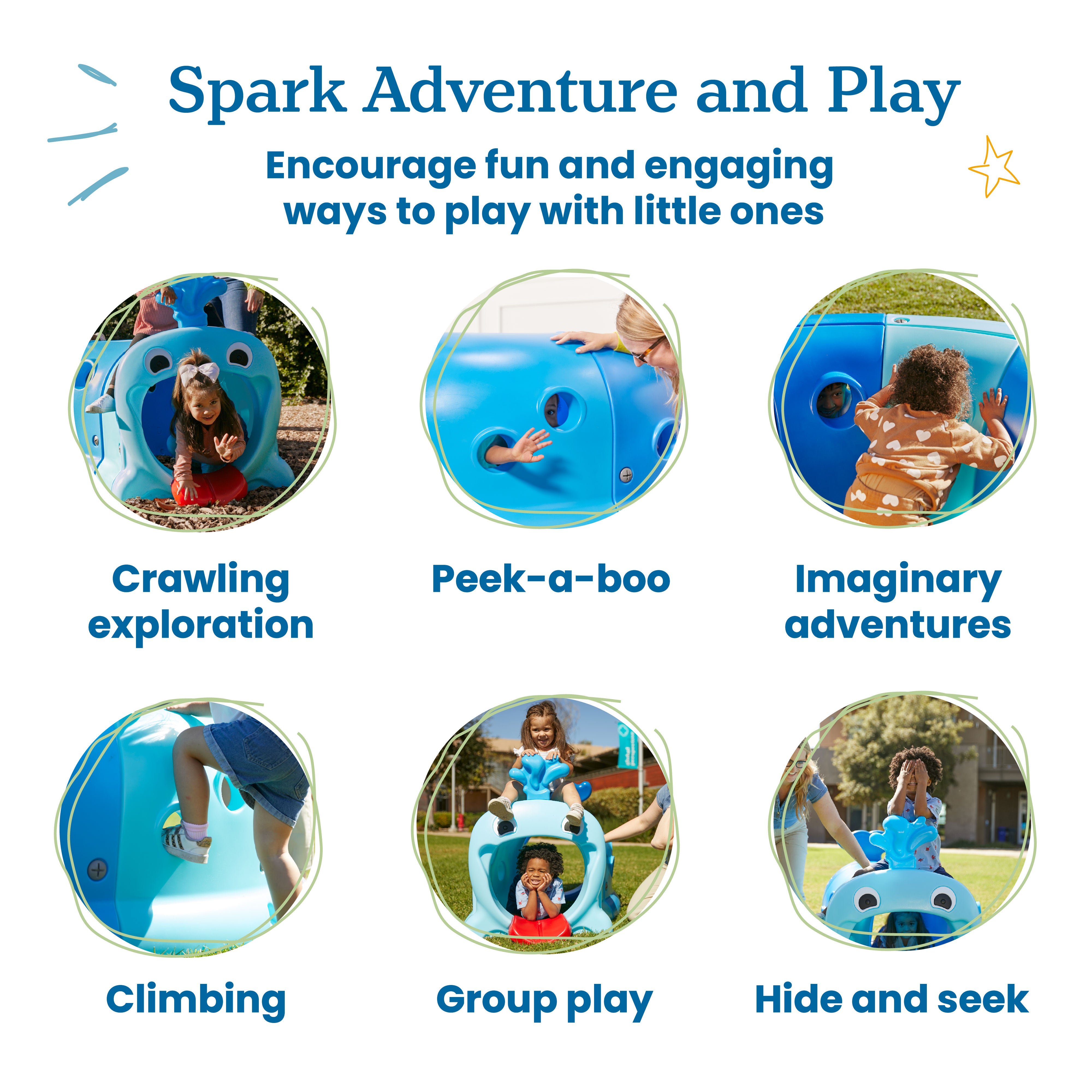 Willow Climb-N-Crawl Whale, Head and Tail, Replacement Part