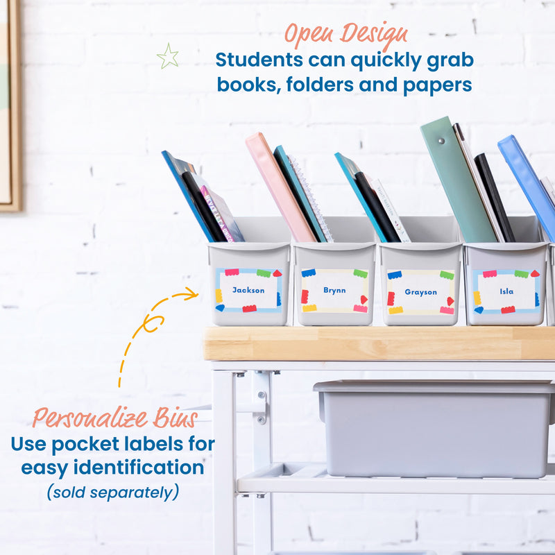 Linking Book Bins, Colorful Connecting Storage