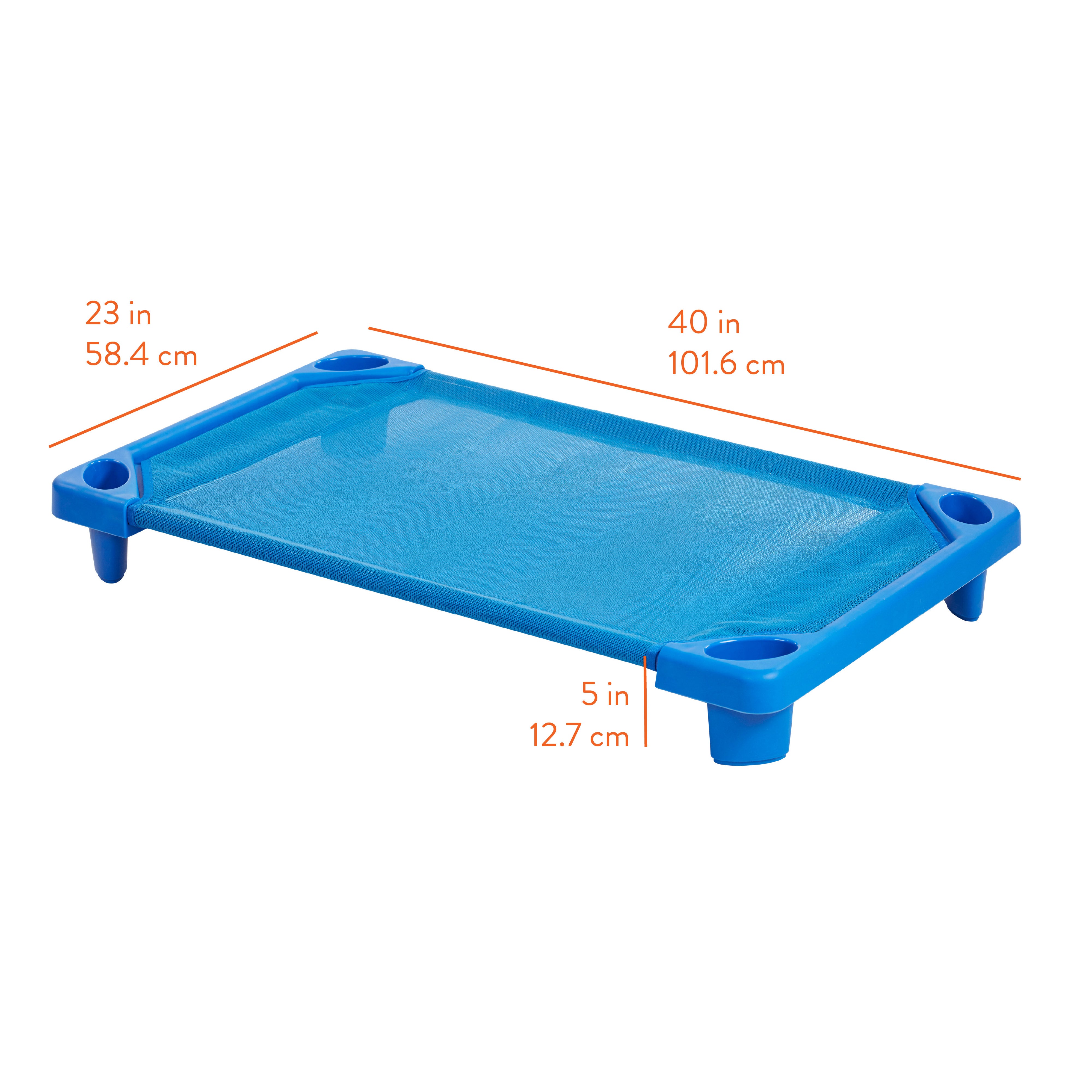 SlumberEdge Stackable Toddler Cots, Ready-To-Assemble, 6-Pack