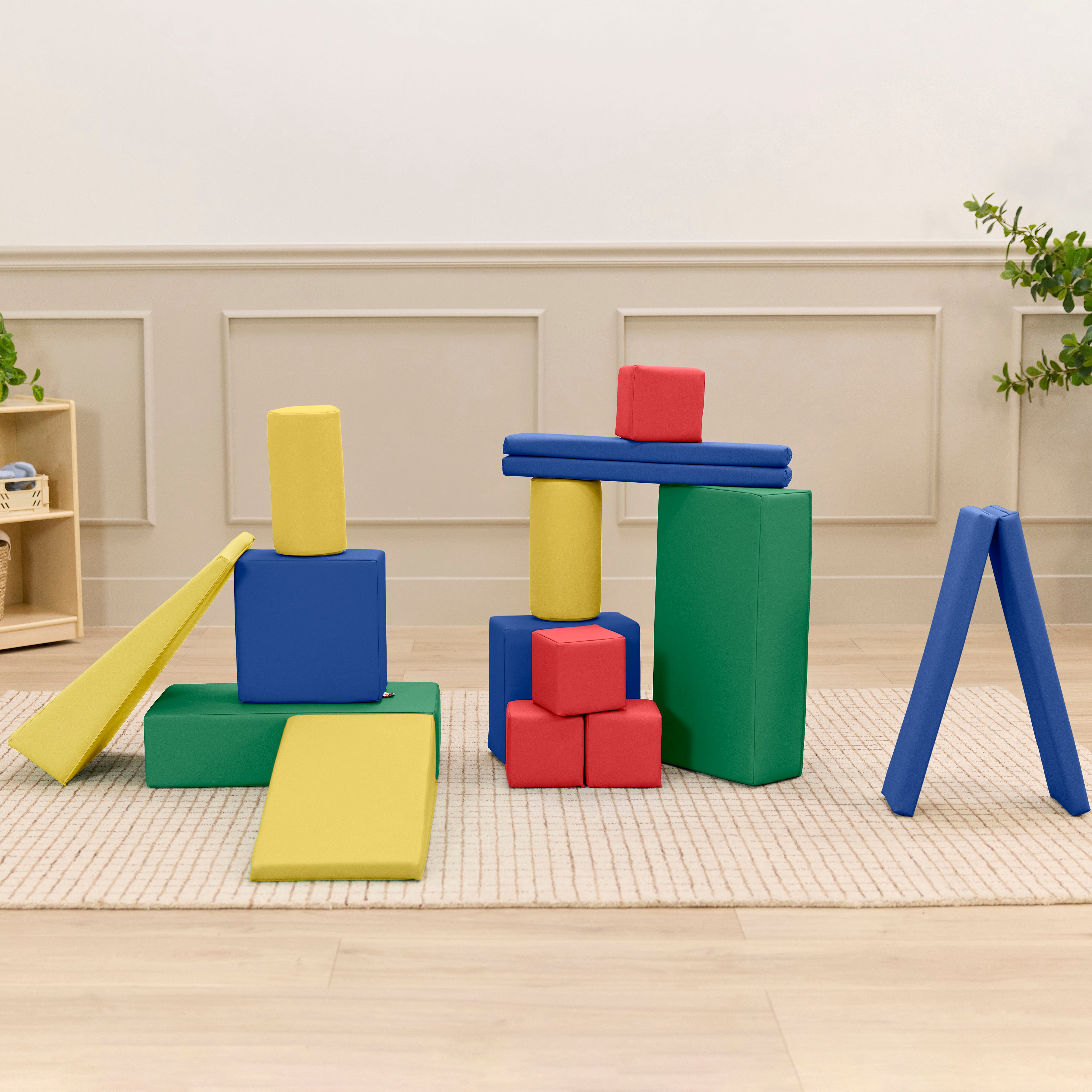 Multi-Shape Foam Building Block Set, 16-Piece