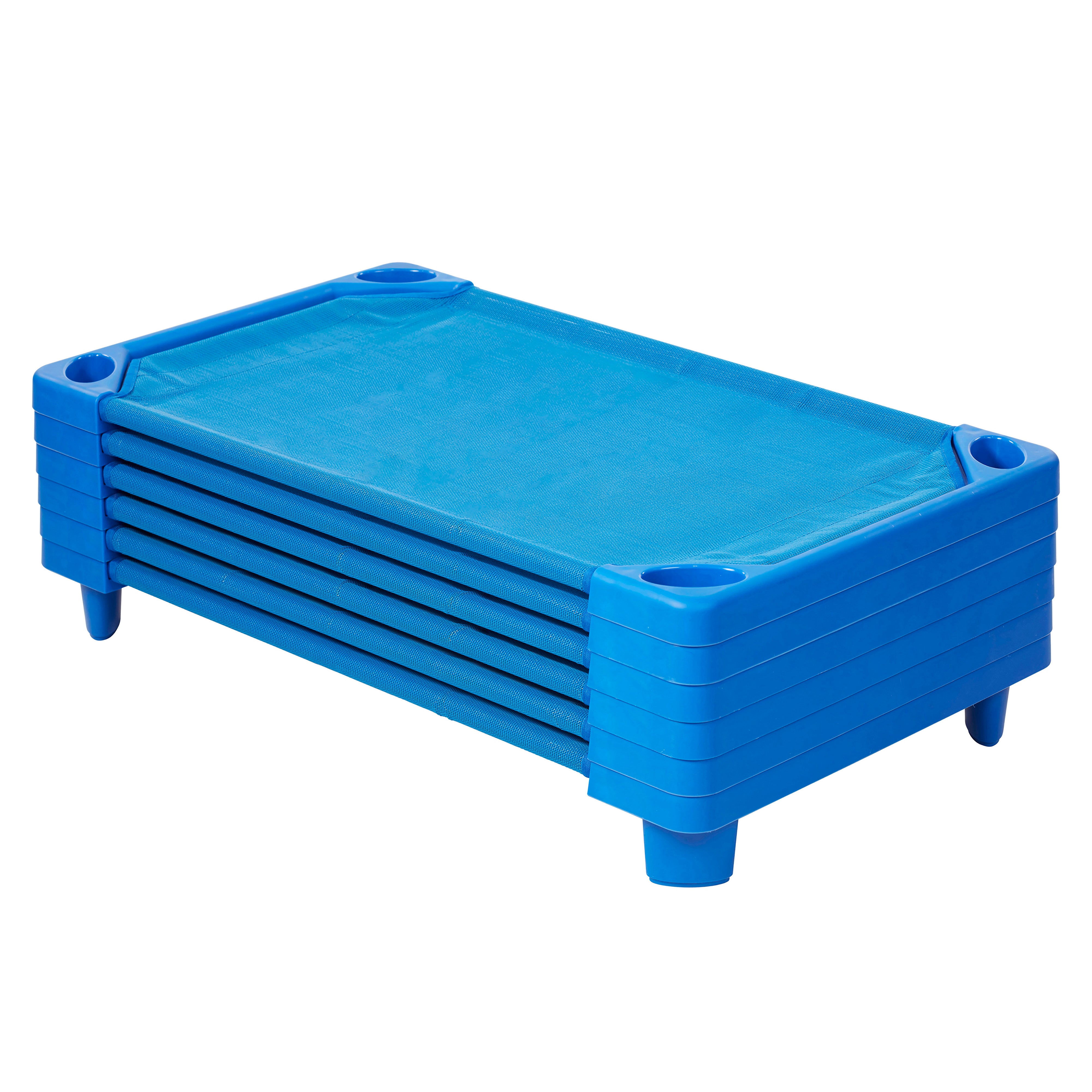SlumberEdge Stackable Toddler Cots, Ready-To-Assemble, 6-Pack