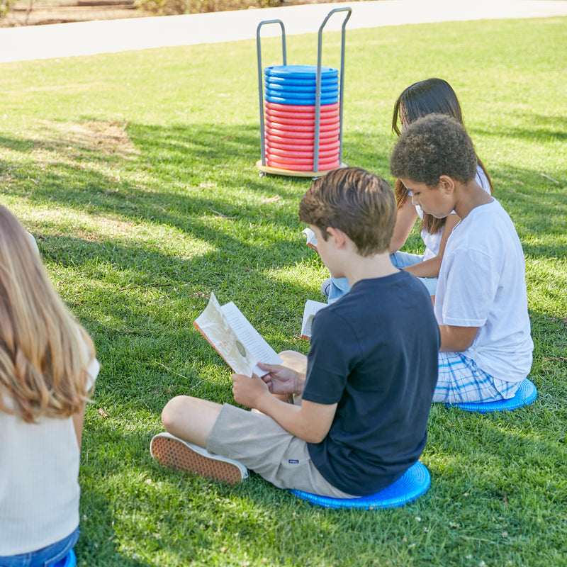 Mobile Cushion Cart and CircleSpots, Flexible Seating, 20-Piece